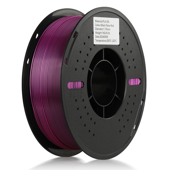 PLA Silk Dual Color filaments,1.75mm,Black -rose red,1kg/roll Landu