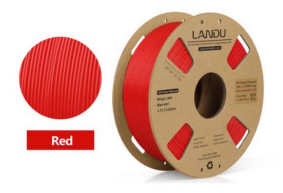 PLA+ filaments,1.75mm,Red,1kg/roll Landu