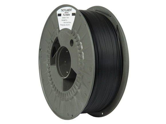 The Filament PLA Matte 1.75mm STEALTH BLACK 1kg